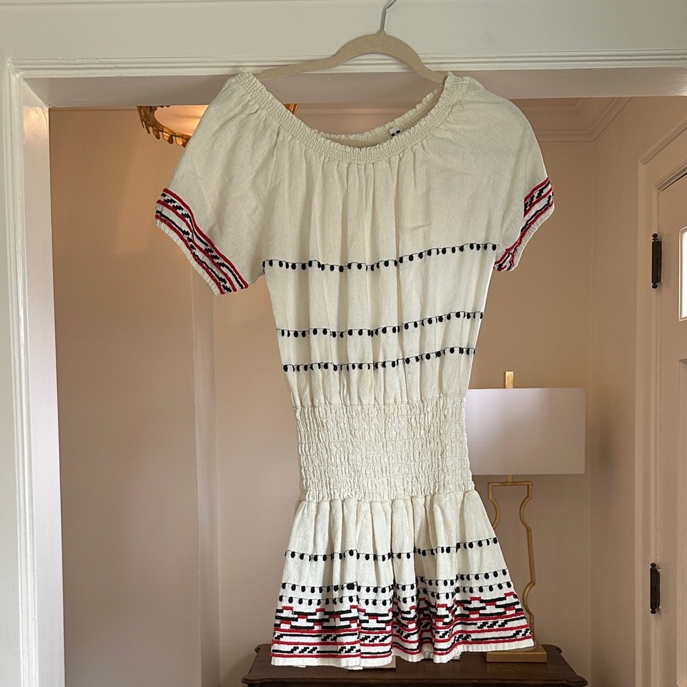 Piper White and Red Striped Dress